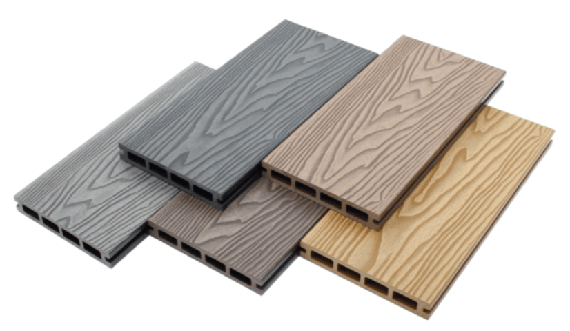 3D embossed WPC decking