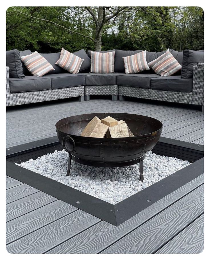 grey composite decking